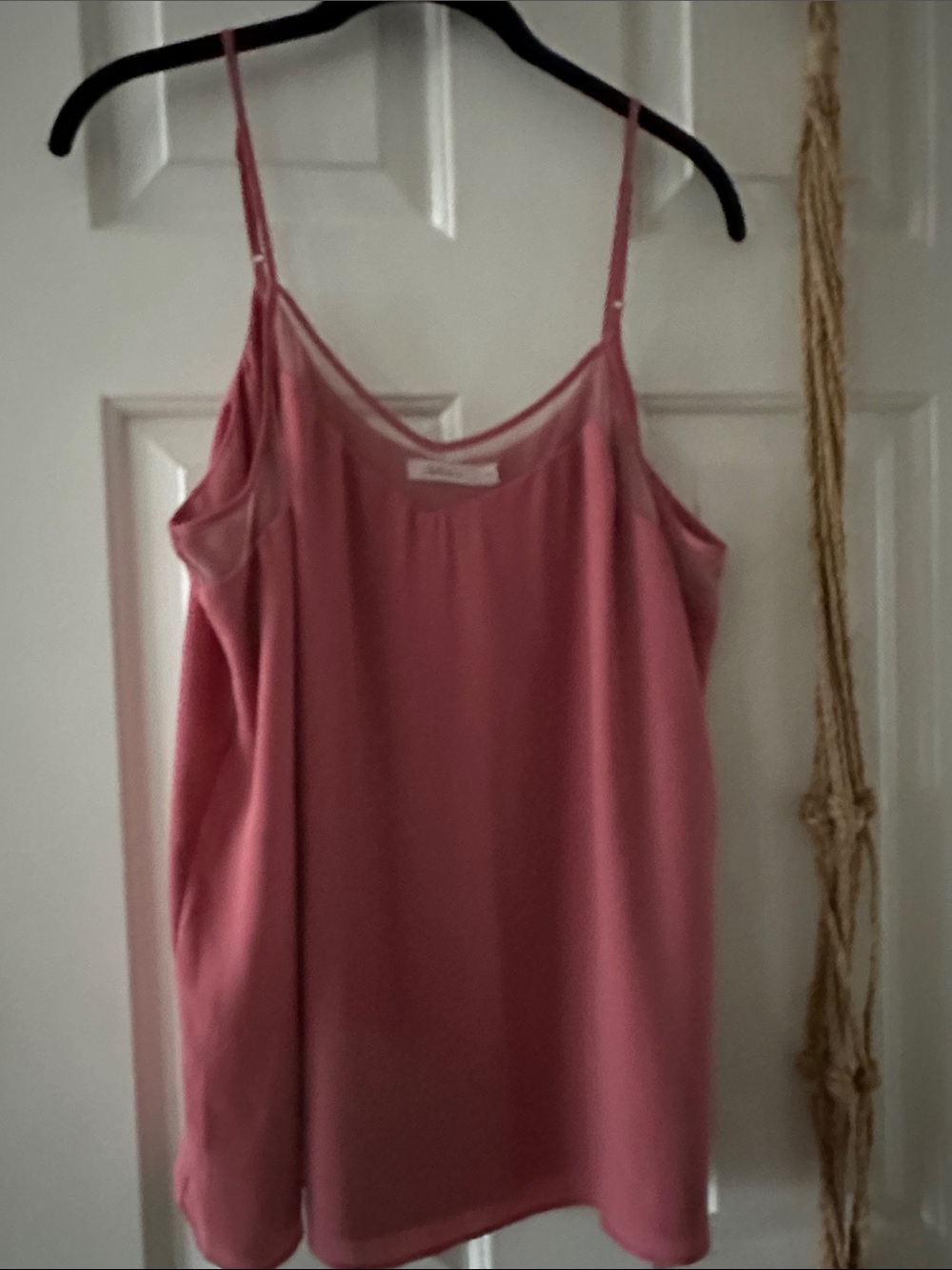 Reitmans Rose Pink Satin Slip Camisole with Adjustable Straps